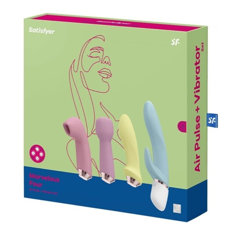 SATISFYER MARVELOUS FOUR - ENSEMBLE VIBRATEUR  AIR PULSE SATISFYER  - 1