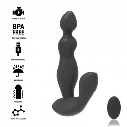BLACKSILVER - CORA REMOTE STRAP ON SILICONE REMOTE CONTROL BLACK&SILVER - 1