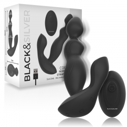 BLACKSILVER - CORA REMOTE STRAP ON SILICONE REMOTE CONTROL BLACK&SILVER - 2
