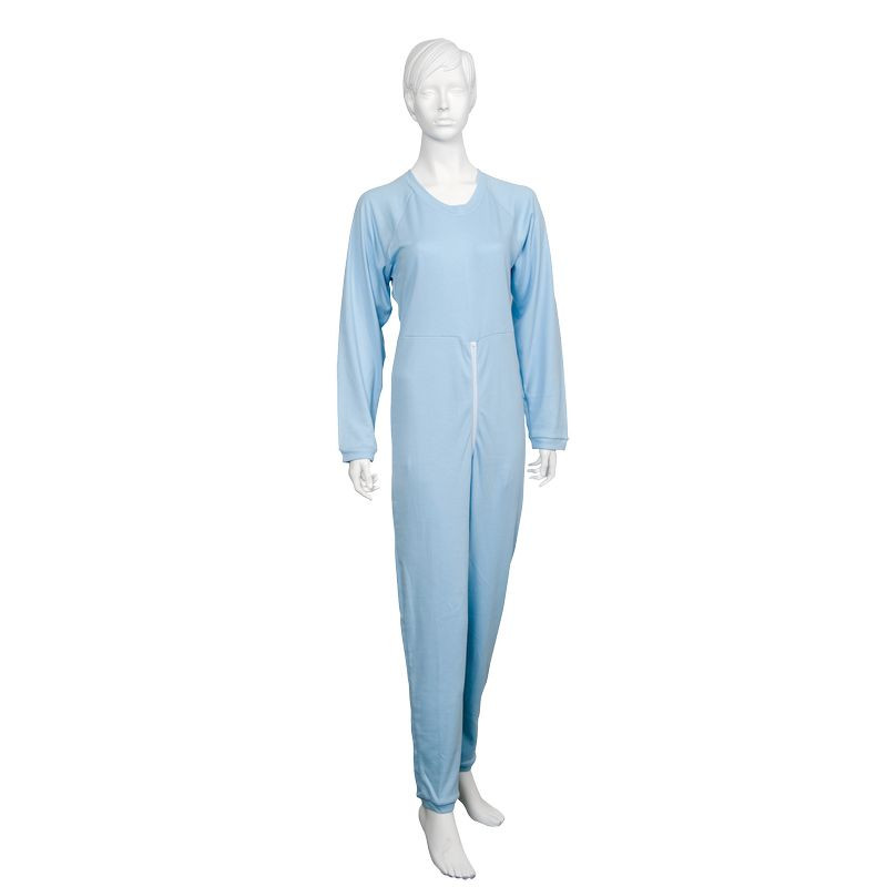 Grenouillère adulte bleue manches longues Identités - 1