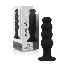 Plug anal en silicone - Scott Premium - Noir  - 1