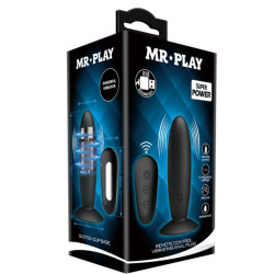 Plug anal avec télécommande vibration - Noire  - 5