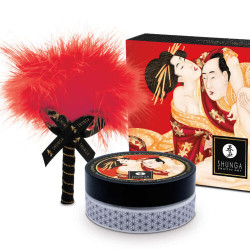 Shunga - Kit de poudre de massage comestible - Fraise  - 1