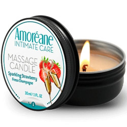 Amoreane - Bougie de massage - Fraise et Champagne 30 ML  - 1