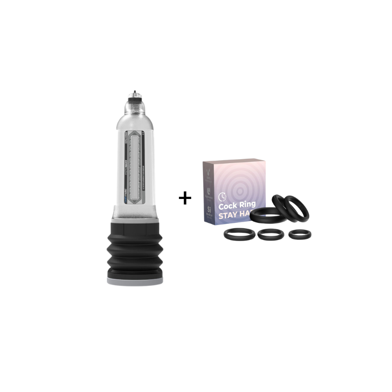 Pompe à érection Hydromax 9 + 6 anneaux de constrictions BATHMATE - 1