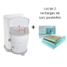 Poubelle à couches 41 litres + 2 recharges de sac - Janibell