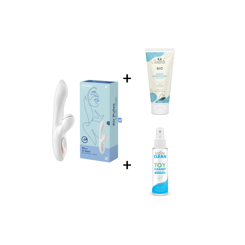 Pack Satisfyer Air pulse Pro + G-Spot + Lubrifiant + Nettoyant SATISFYER - 1