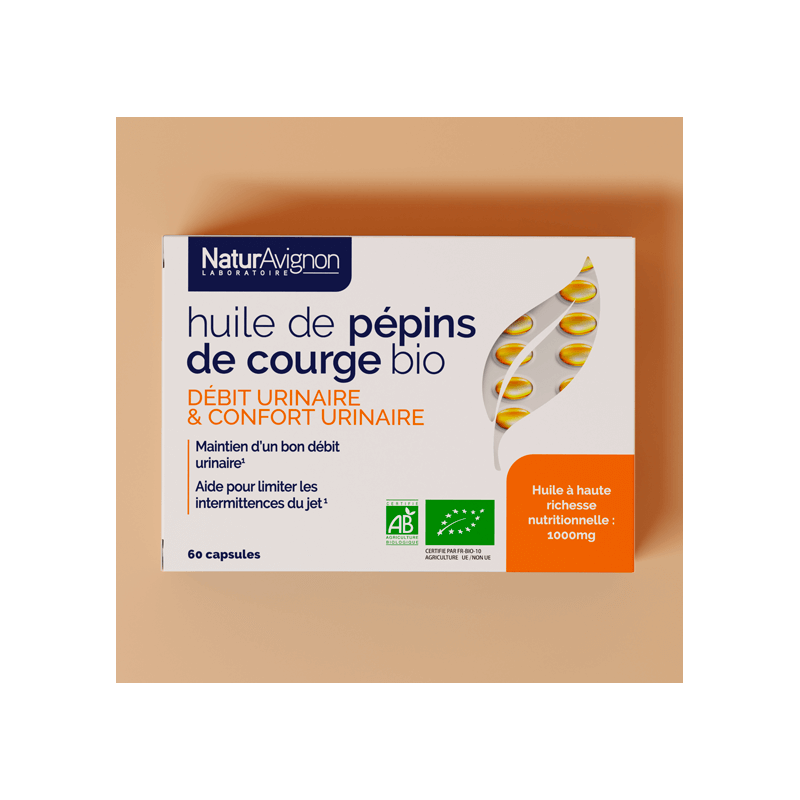 Huile de pépins de courge bio - Débit urinaire & confort urinaire NaturAvignon - 1