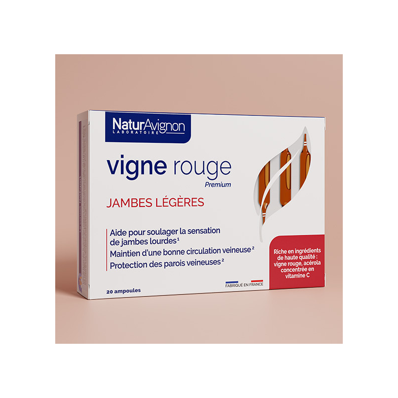 Complément alimentaire Jambes légères - Vigne rouge NaturAvignon - 1