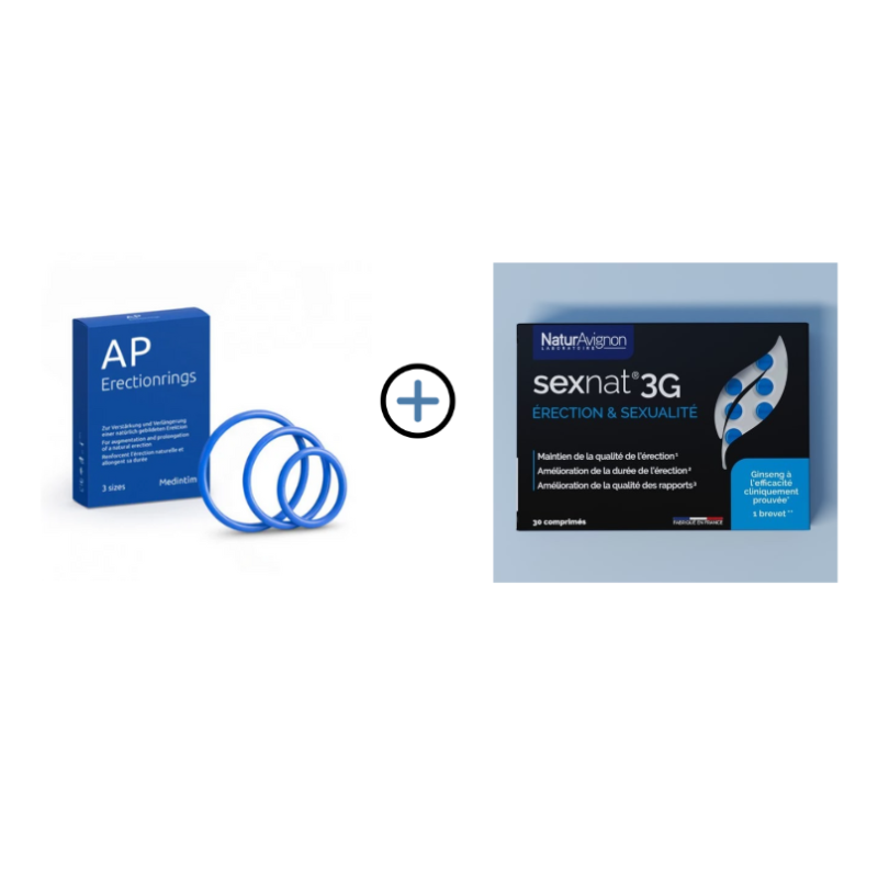 Anneaux pour maintien de l'érection - Erectionrings + Sexnat 3G Medintim - 1