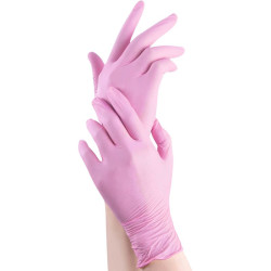 Gant nitrile non-poudré - Rose Identités - 1