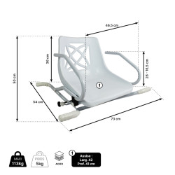 Fauteuil de bain pivotant Stromboli Identités - 2