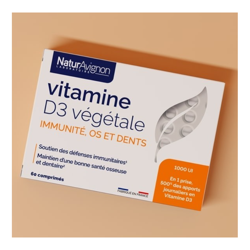 Vitamine D3 végétale - Immunité, os & dents NaturAvignon - 1
