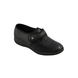 Chaussures avec velcro noires - Femme L'âge d'or - 1