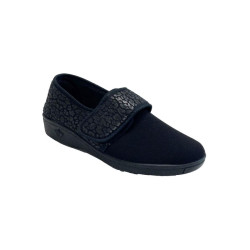 Chaussons avec velcro noires - Femme L'âge d'or - 1
