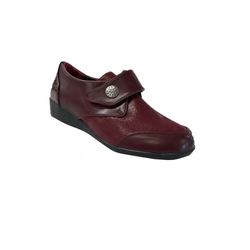 Chaussons cuir Bordeaux - Femme L'âge d'or - 1