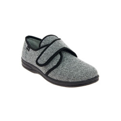 Chaussons avec velcro gris - Homme L'âge d'or - 1