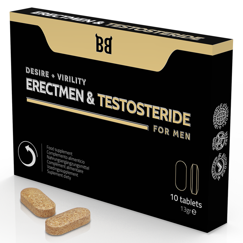 Complément alimentaire Homme - Puissance et Testostérone - Erecten & Testosteride DREAMLOVE OUTLET - 1