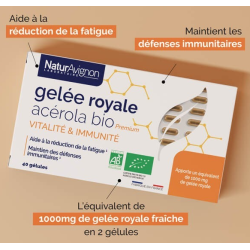 Gelée royale acérola bio - vitalité et l’immunité NaturAvignon - 2