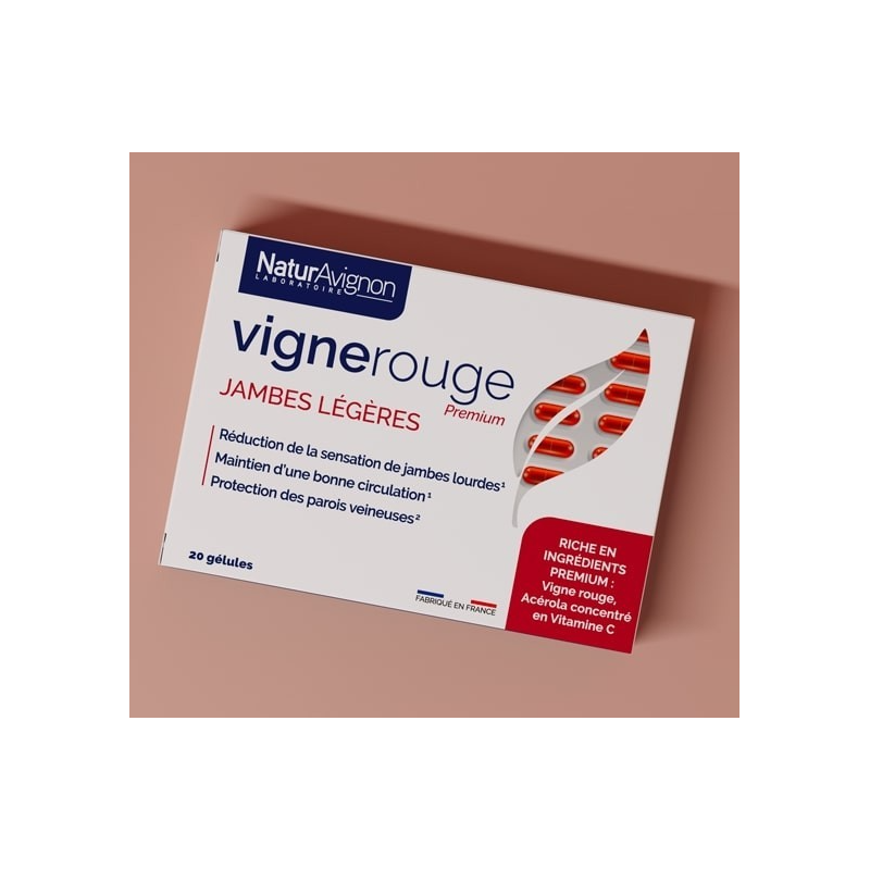 copy of Complément alimentaire Jambes légères - Vigne rouge ampoule NaturAvignon - 1