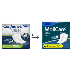 Confiance Men Pads 3 gouttes Hartmann - Protection urinaire homme Confiance Men - 3