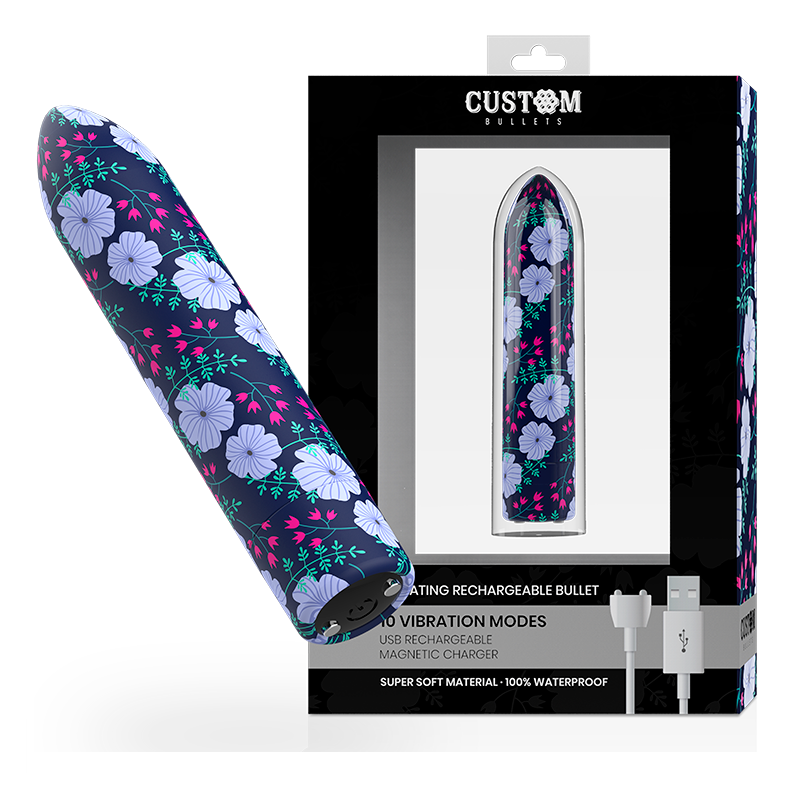 Custom Bullet - Vibromasseur discret et design - Fleurs CUSTOM BULLETS - 1